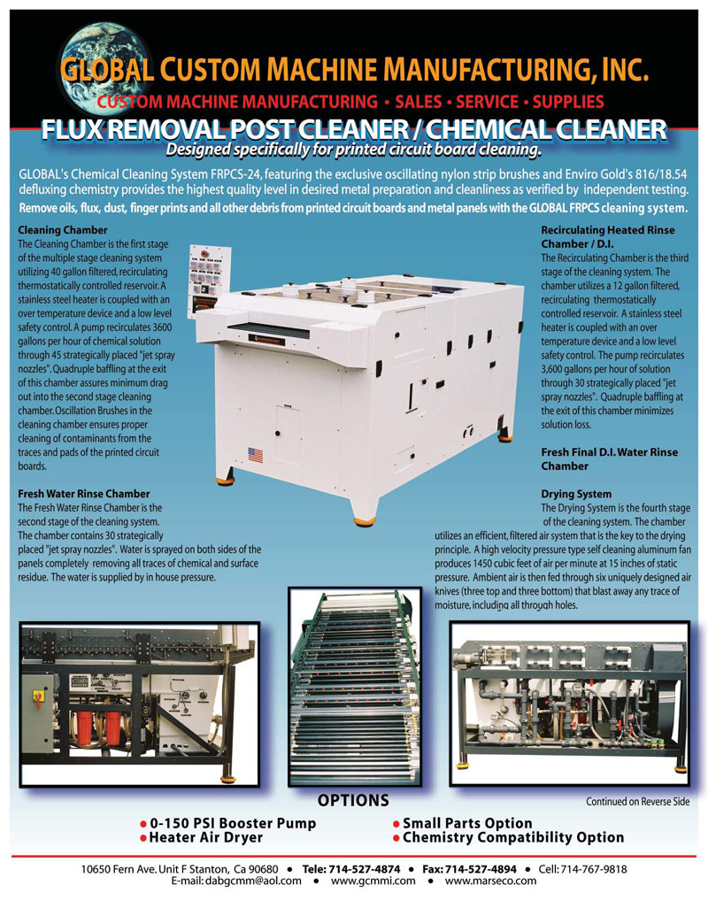 Flux Removal Post Cleaner / Chemical Cleaner